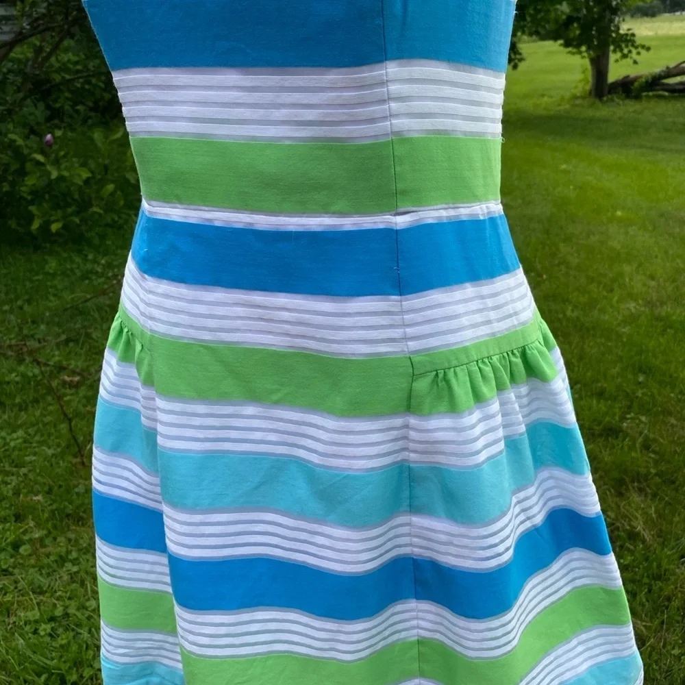 Lilly Pulitzer Jordan Strapless Dress Multi Colored Stripe - Picture 4 of 9